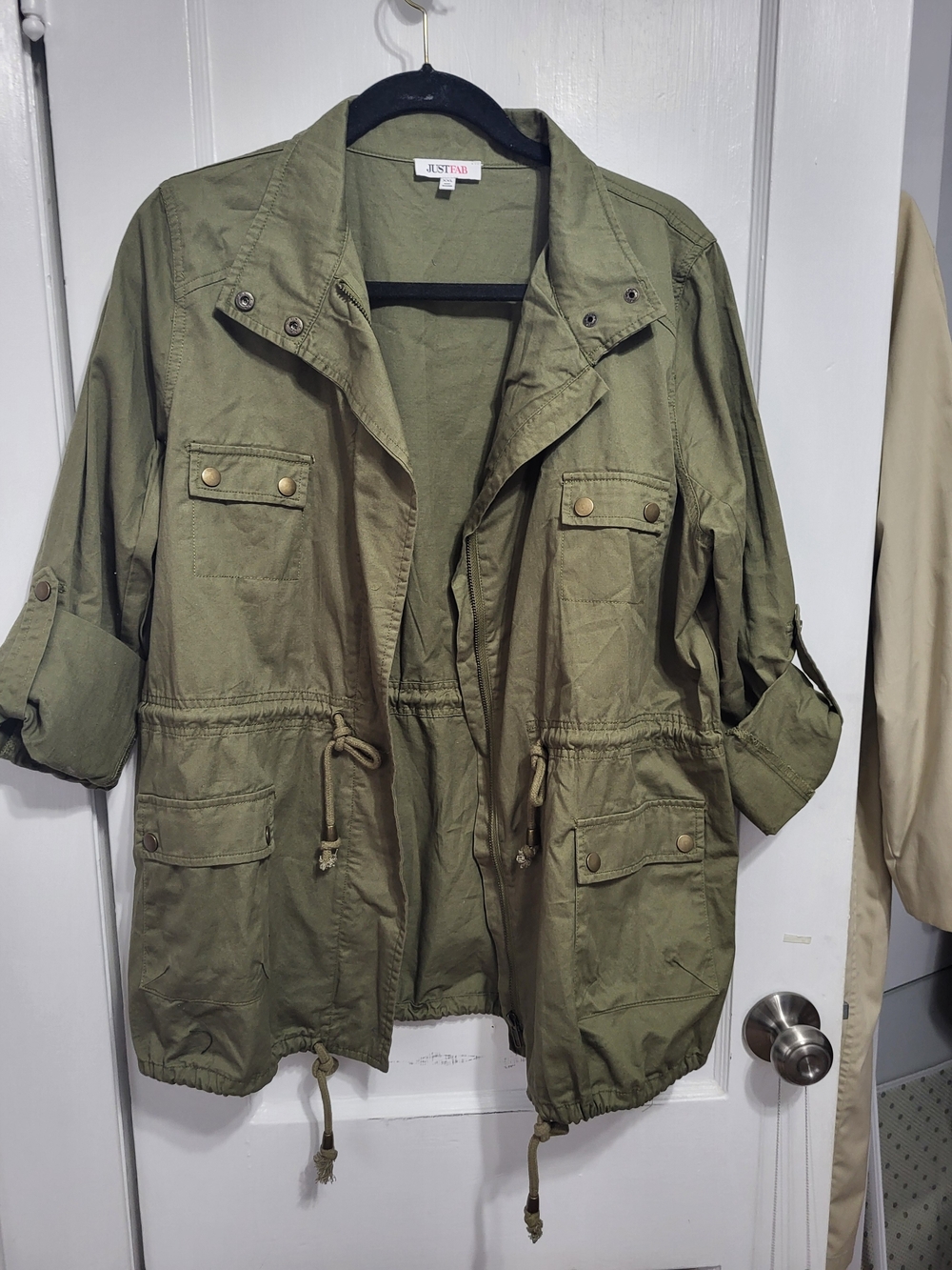 JustFab Women's Olive Utility Anorak‎ Jacket